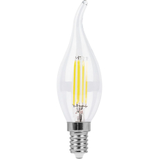 Лампа PLED CА37 11W=100W E14 4000K 970Lm прозр.Feron