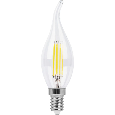 Лампа PLED CА37 11W=100W E14 4000K 970Lm прозр.Feron